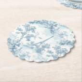 Toile de Jouy Parijse Baby shower Kartonnen Onderzetters (Gekanteld)