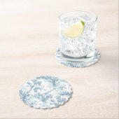 Toile de Jouy Parijse Baby shower Kartonnen Onderzetters (Insitu)