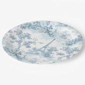 Toile de Jouy Parijse  Baby shower Papieren Bordje (Gekanteld)