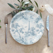 Toile de Jouy Parijse  Baby shower Papieren Bordje