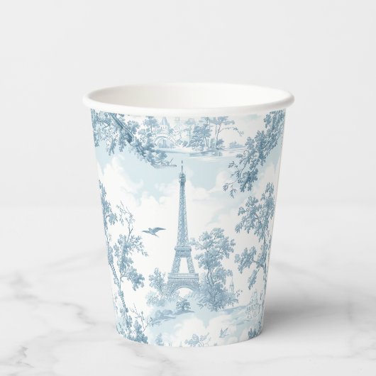 Toile de Jouy Parijse stijl  elegant Papieren Bekers (Achterkant)