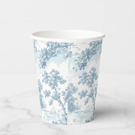 Toile de Jouy Parijse stijl  elegant Papieren Bekers (Rechts)