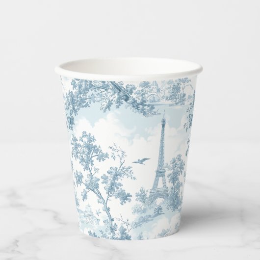 Toile de Jouy Parijse stijl  elegant Papieren Bekers (Voorkant)