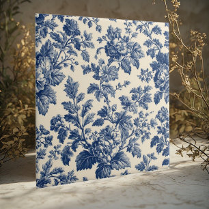 Toile De Jouy Pastorale Platteland Bloemmotieven   Tegeltje