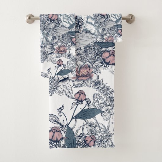 Toile-De-Jouy Patroon Bad Handdoek (Insitu)