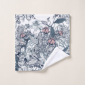 Toile-De-Jouy Patroon Bad Handdoek (Wasdoekje)