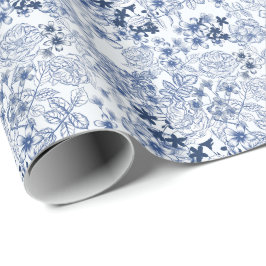 Toile-De-Jouy Patroon Bruiloft Cadeaupapier