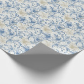 Toile-De-Jouy Patroon Bruiloft Cadeaupapier (Hoek)