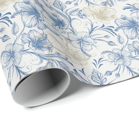 Toile-De-Jouy Patroon Bruiloft Cadeaupapier (Rol Hoek)