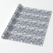 Toile-De-Jouy Patroon Bruiloft Cadeaupapier (Uitgerold)