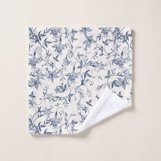 Toile De Jouy Pattern Bad Handdoek (Wasdoekje)