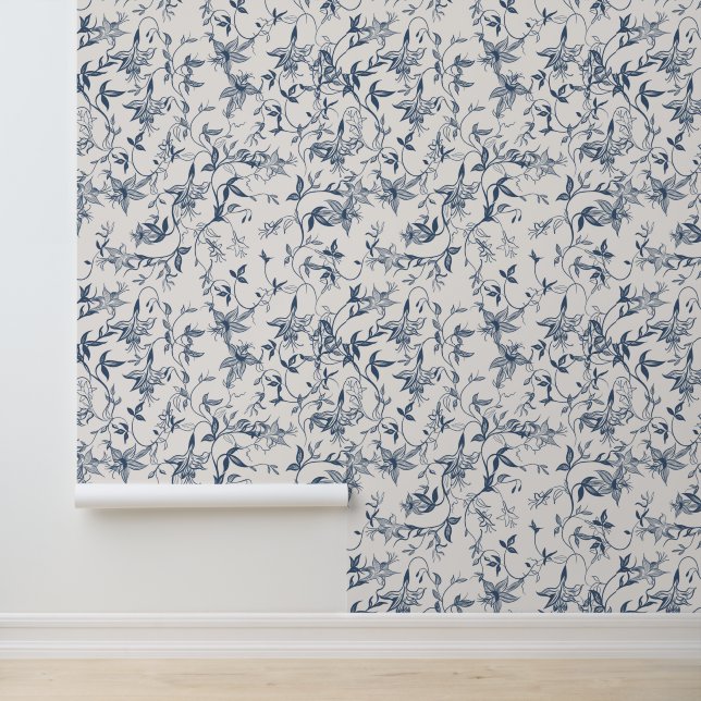 Toile De Jouy Pattern Behang (Applicatie)