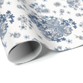 Toile-De-Jouy Pattern Wedding Cadeaupapier (Rol Hoek)