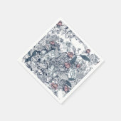 Toile-De-Jouy Pattern Wedding  Servet (Hoek)