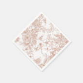 Toile-De-Jouy Pattern Wedding  Servet (Hoek)