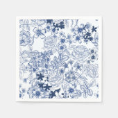 Toile-De-Jouy Pattern Wedding Servet (Voorkant)