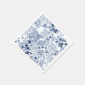 Toile-De-Jouy Pattern Wedding Servet (Hoek)