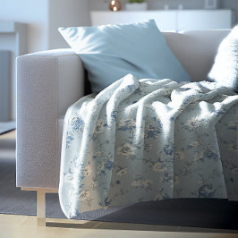 Toile De Jouy Peonies Fleece Deken