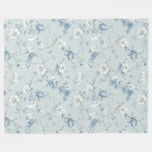 Toile De Jouy Peonies Fleece Deken (Voorkant (Horizontaal))