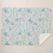 Toile De Jouy Peonies Sherpa Deken (Voorkant (horizontaal))