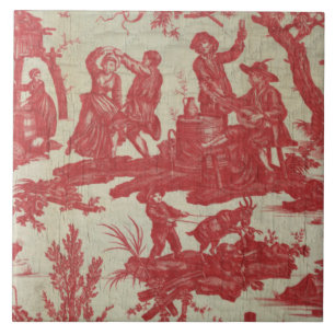  toile de Jouy Picturesque Scene Tile Tegeltje