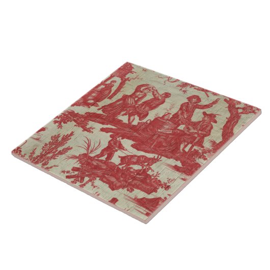 toile de Jouy Picturesque Scene Tile Tegeltje (Zijkant)