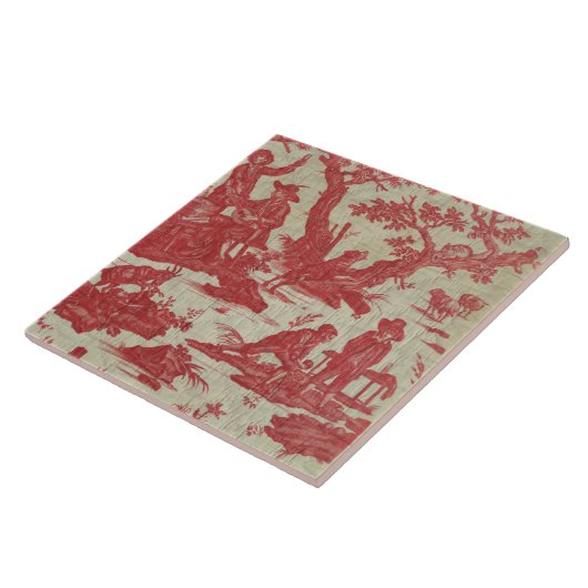  toile de Jouy Picturesque Scene Tile Tegeltje (Zijkant)