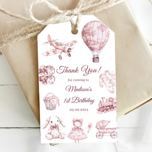 Toile De Jouy Pink Birthday Party Cadeaulabel