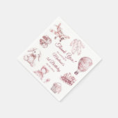 Toile De Jouy Pink Birthday Party Servet (Hoek)
