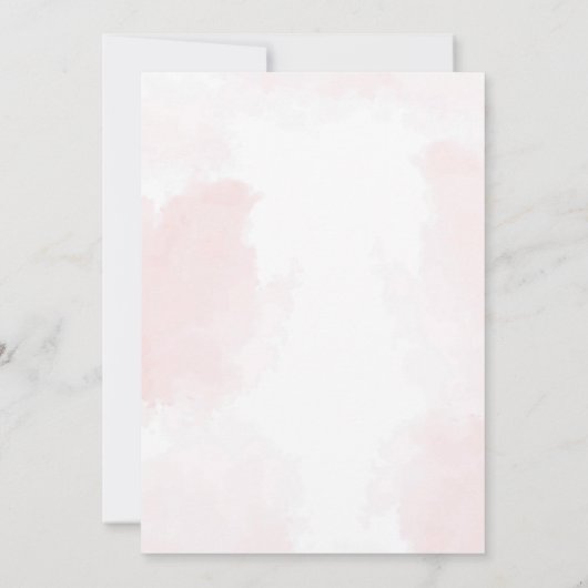 Toile De Jouy Pink Girl Baby Shower Party Kaart (Achterkant)