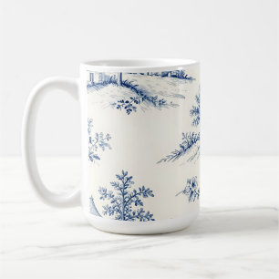 Toile de Jouy Platteland Naadloos Patroon Koffiemok