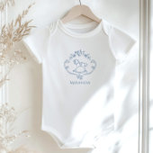 Toile de Jouy  Rocking Horse baby shower Romper