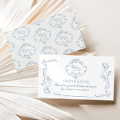 Toile de jouy Rocking horse  Luierverloting Informatiekaartje