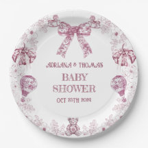 Toile De Jouy Roze Retro Beer Knuffels Baby Borrel