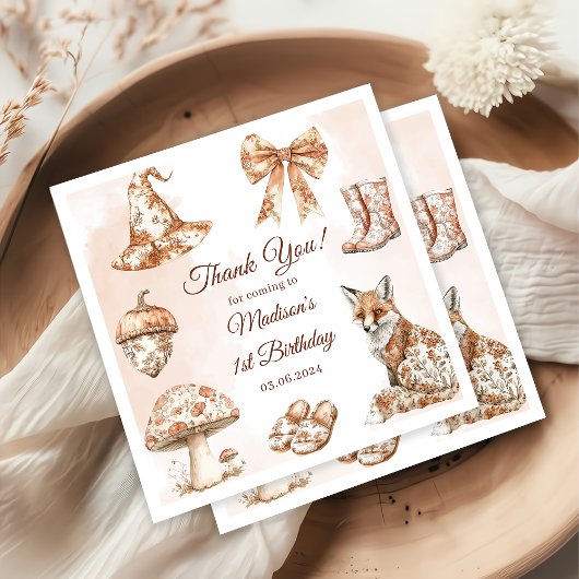 Toile De Jouy Roze Verjaardagsfeest Servet