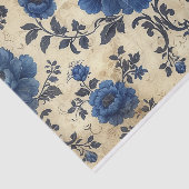 Toile de Jouy rozen in blauw op leeftijd Tissuepapier (Detail)