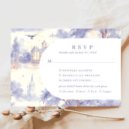 Toile de Jouy RSVP-antwoordkaart RSVP Kaartje