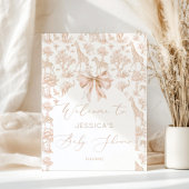 Toile de Jouy Safari Animals Baby shower Welkom Poster