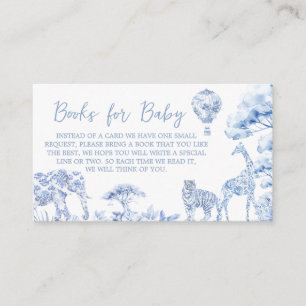 Toile De Jouy Safari Animals Boeken voor Baby Informatiekaartje