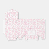 Toile de Jouy Safari animals Pink Bow elegant  Bedankdoosjes (Uitgevouwen)
