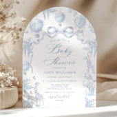 Toile de Jouy Safari Arch Bow Baby Boy Douche Kaart