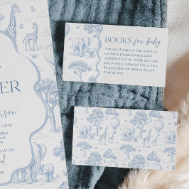 Toile De Jouy Safari Baby Shower Books for Baby Visitekaartje