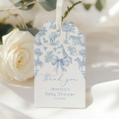 Toile de Jouy Safari Baby shower elegant bedankt Cadeaulabel