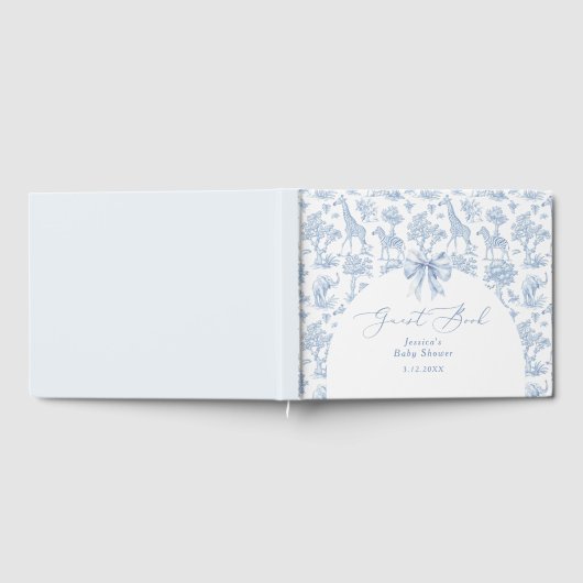 Toile de Jouy Safari Baby shower Gastenboek (Volledig)