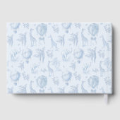 Toile de Jouy Safari Baby shower Gastenboek (Achterkant)