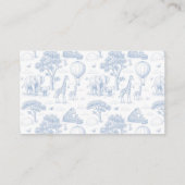 Toile De Jouy Safari Baby Shower Registry Card Visitekaartje (Achterkant)