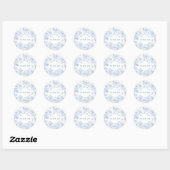 Toile de Jouy Safari Baby shower Ronde Sticker (Vel)