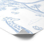 Toile De Jouy Safari Baby Shower Welcome Poster (Hoek)