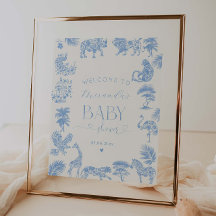 Toile De Jouy Safari Baby shower Welkom