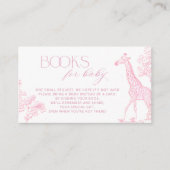 Toile de jouy Safari Boeken voor baby ticket Roze Informatiekaartje (Voorkant)